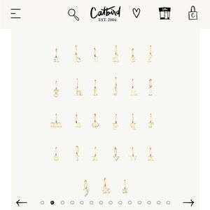 Catbird Gold Letter Charm - Initial Letter R - Yellow Gold